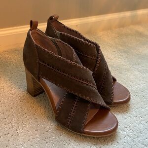 Seychelles Suede Block Heel Sandal